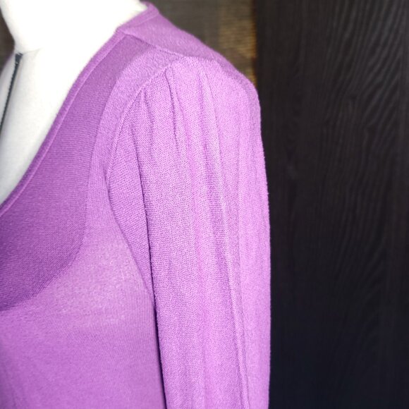 Vintage purple Long sleeve sweater dress - Picture 7 of 9